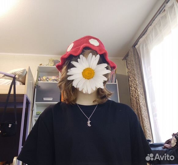 Вязанные ободки-шапки, панама-мухомор,сумка через