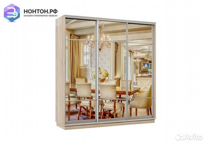 Шкаф-купе трёхдверный Талита дуб сонома