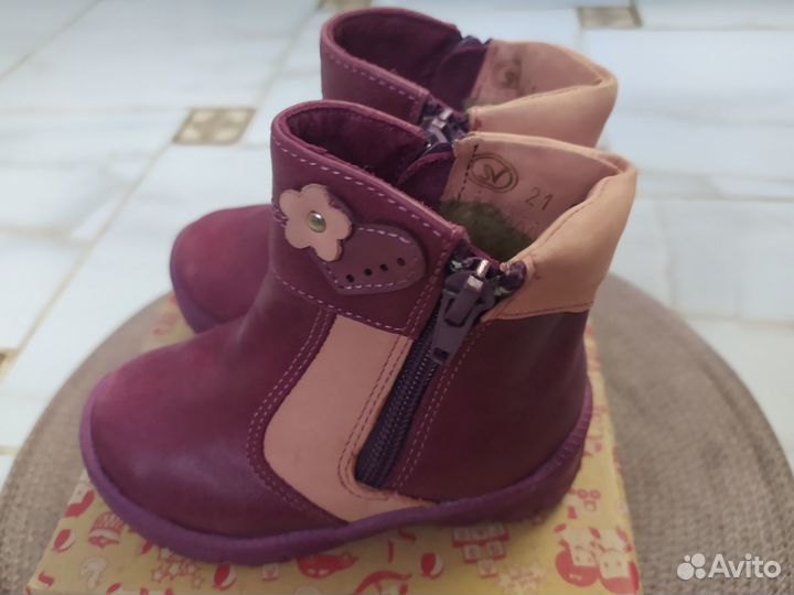 Ботинки демисезонные для девочки 21 размер