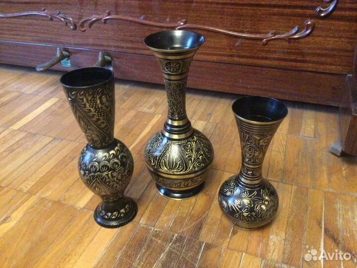 Вазы, кувшины винтаж (стекло, керамика, латунь)