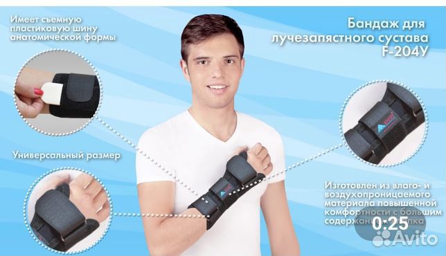 Бандаж для лучезапястного сустава F-204У
