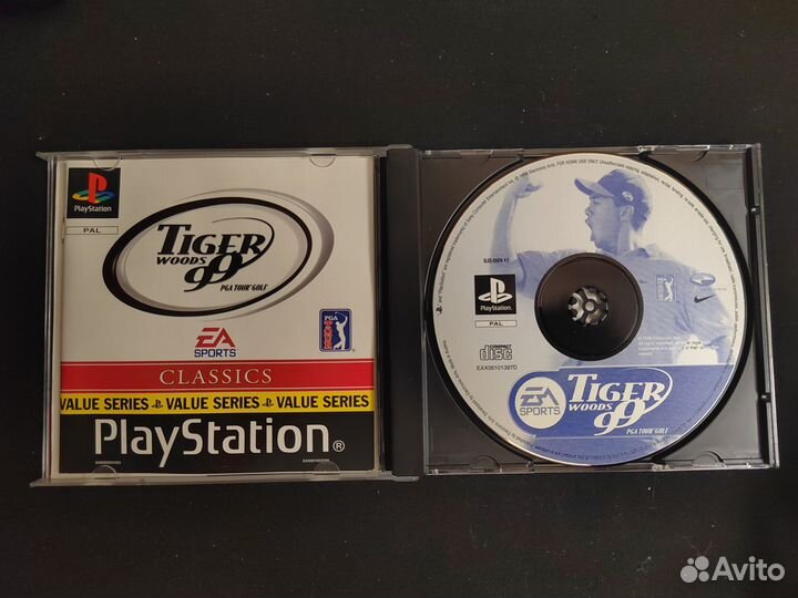 Tiger Woods 99' лицензия PS1