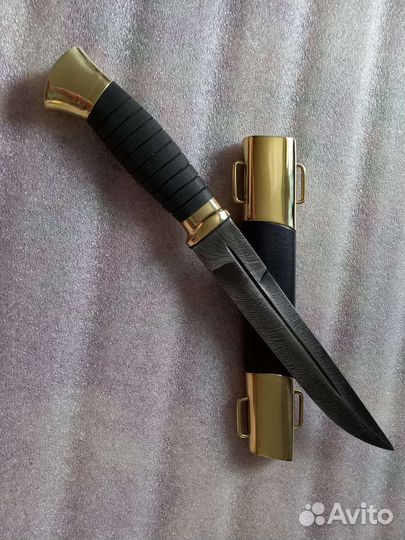 Казачий пластунский нож Дамаск