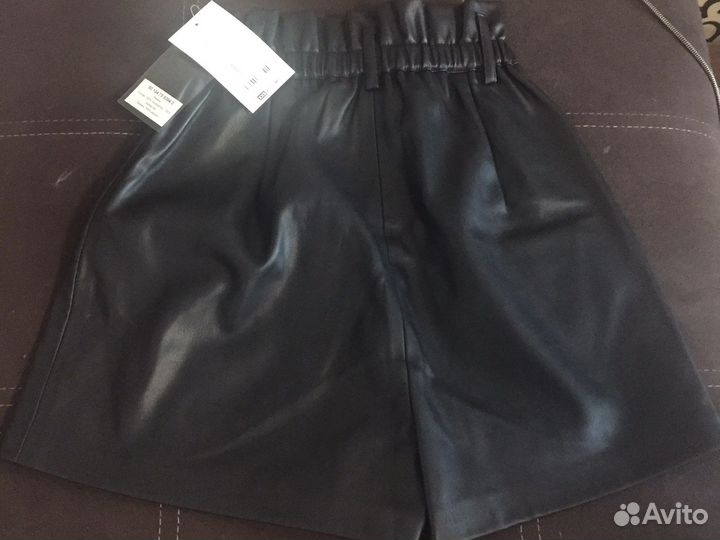 Новые шорты кожанные