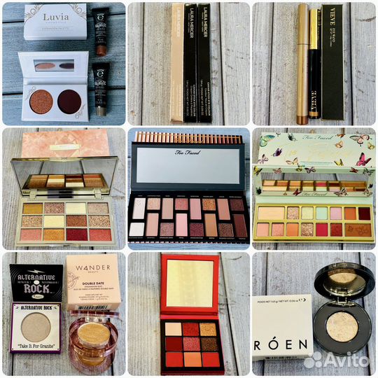 Тени Huda Laura Mercier Roen Too Faced Nudestix