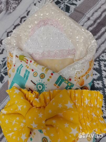 Конверт-одеяло на выписку новорожденного осень