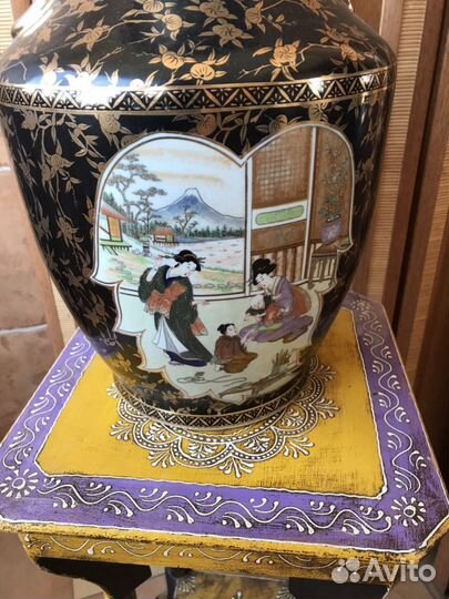 Ваза старая. Япония. Сацума. Фарфор