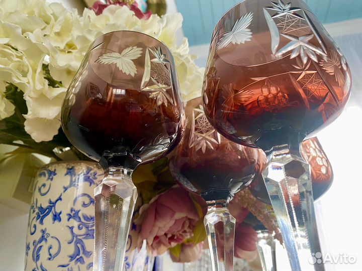 Бокалы/фужеры цветной хрусталь Германия