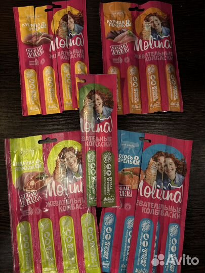 Жевательные колбаски для кошек Molina