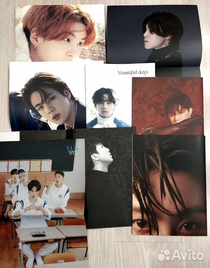 Большие плакаты из фотобуков мемберов BTS