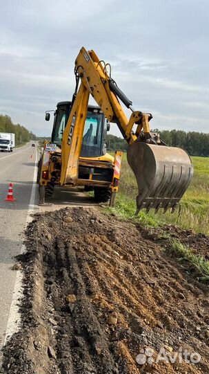Аренда экскаватора погрузчика услуги трактора