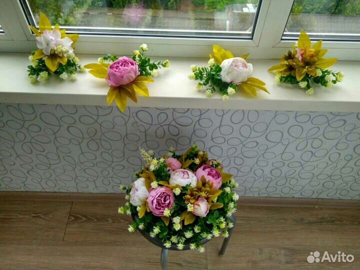 Украшение на свадебную машину