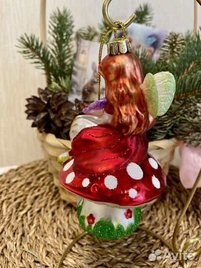 Елочные игрушки стекло Фея / Лесная нимфа