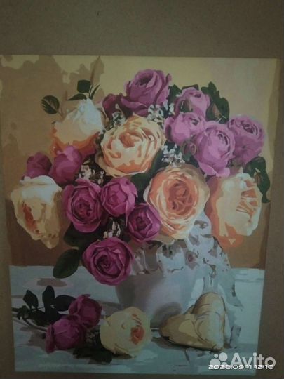 Картина акрил цветы