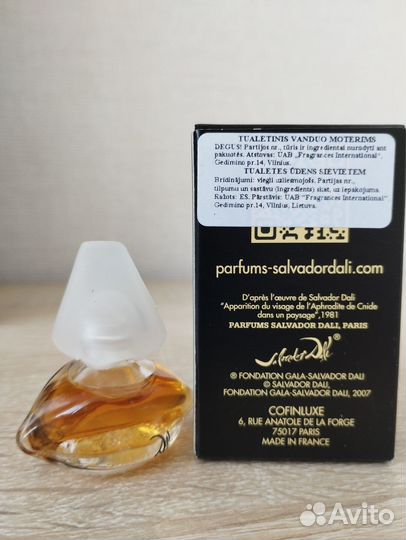 Parfum deToiletteSalvadorDali. Made in France 5ml