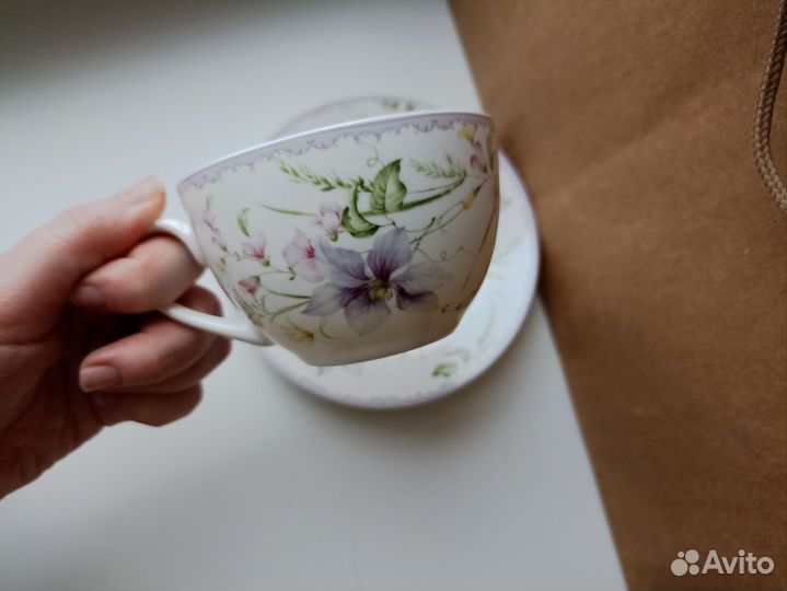 Чайная пара фарфор в коробке Anna Lafarg в подарок