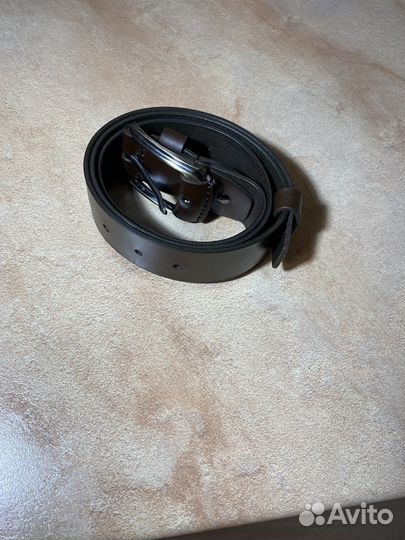 Ремень кожаный, ремень коричневый кожаный