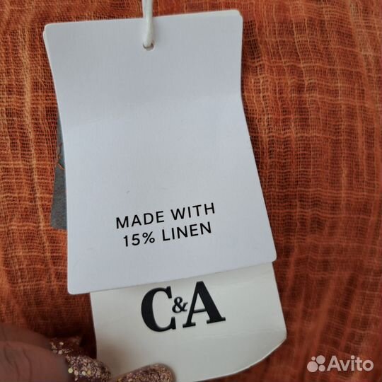 Накидка пляжная лен рами новая
