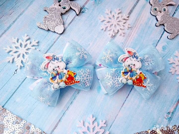 Бантики ручной работы. Резиночки для волос