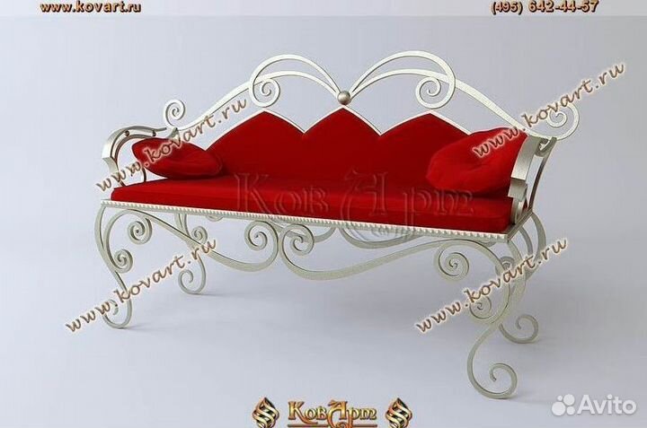 Диваны кованые. Кровать диван кованая. Art: T198