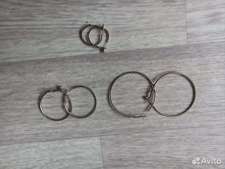 Серьги кольца
