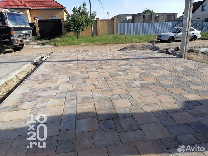 Тротуарная плитка, бордюры с работой под ключ