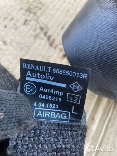 Ремень безопасности передний Renault Fluence