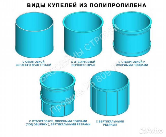 Купель из полипропилена 1,9х1,2