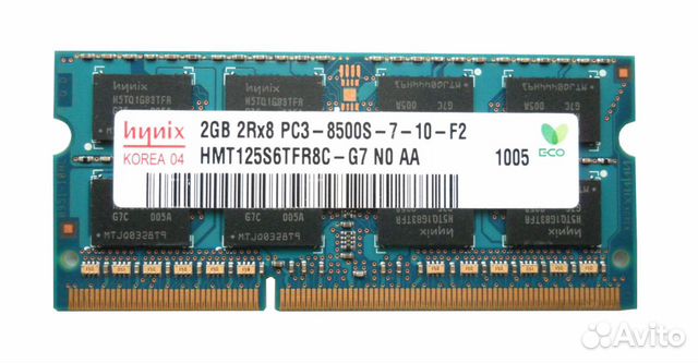 Hynix 2GB PC3-8500 2Rx8 SO-dimm DDR3 1066MHz