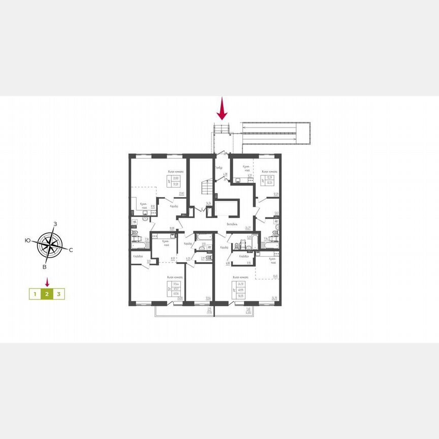 Квартира-студия, 50 м², 1/5 эт.