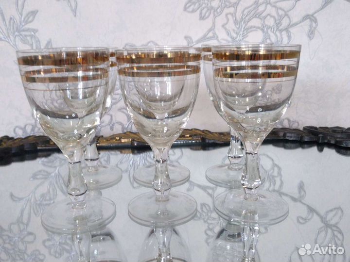 Стеклянные фужеры.Стеклянные рюмки.ссср