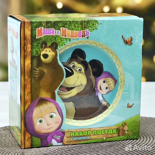 Набор новой посуды Маша и медведь