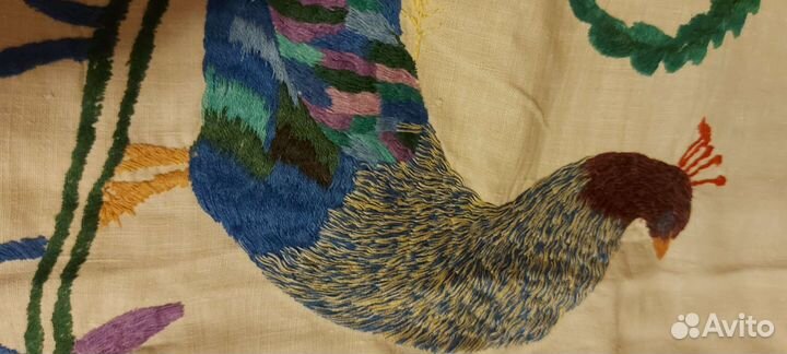 Старинное шитье коврики- занавески