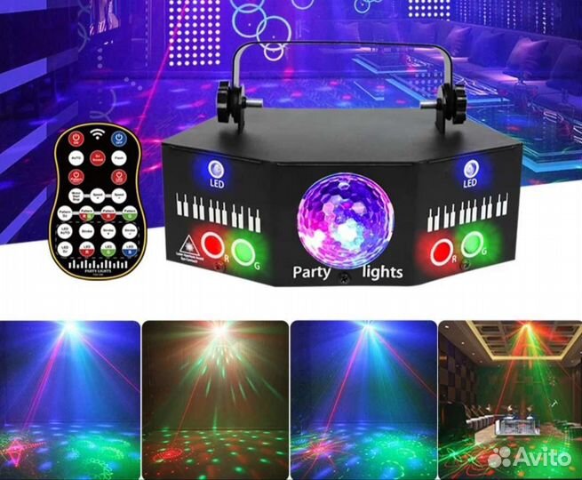 Лазер / лазерный проектор Party Lights 6in1 +rgb