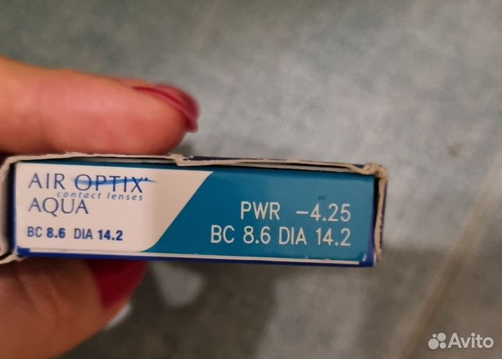 Линзы Air optix aqua -4.25