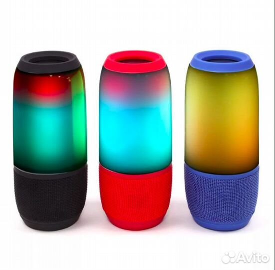 Беспроводная колонка с подсветкой Pulse3 1+1 синяя
