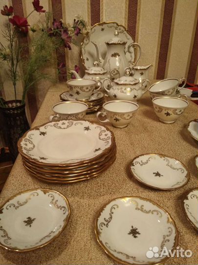 Reichenbach райхенбах чайный сервиз Золотая роза
