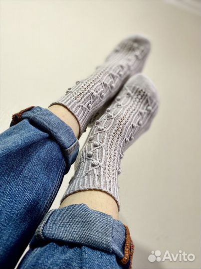 Носки вязаные шерстяные