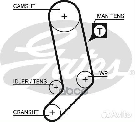 122x26,5 Ремень грм audi A100 2.4D, 2.5D 89-91, A6