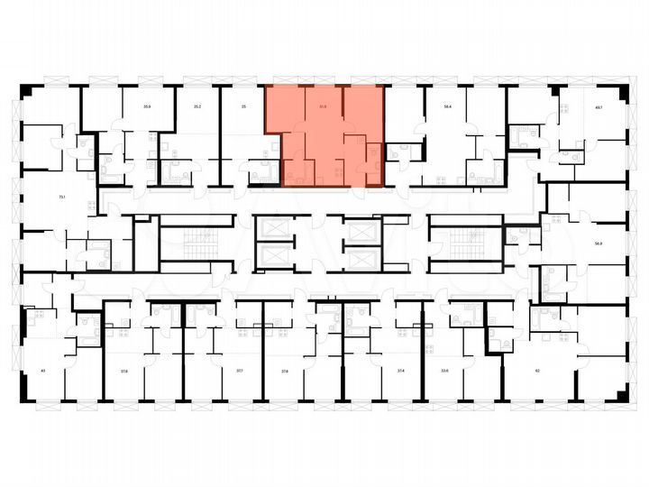 2-к. квартира, 51,9 м², 29/31 эт.