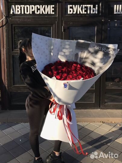 Букет из 51 розы 70 см