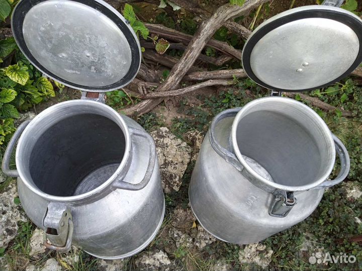 Алюминиевая фляга, бидон 40 л. бидон железный