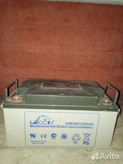 Аккумулятор гелевый 65 А.Ч.AGM