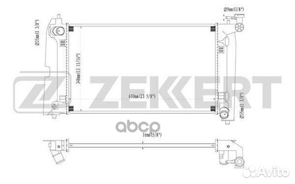 Радиатор охл. дв. Toyota Avensis (T250) 03- Co