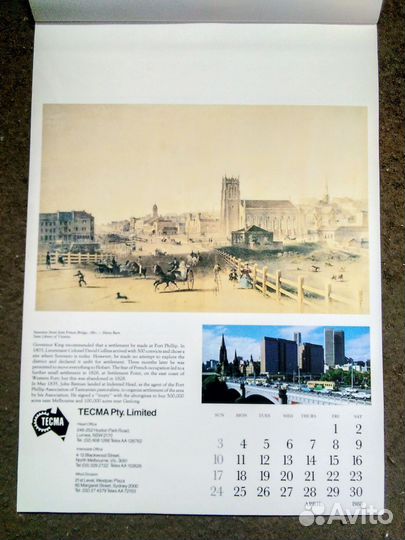 Календарь настенный перекидной Австралия 1988г.вре