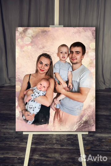 Портреты на холсте по фото