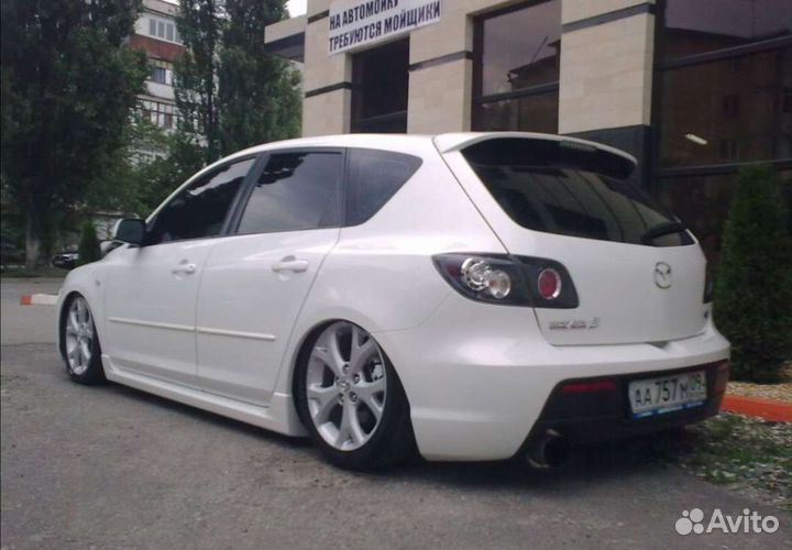 Накладки на пороги mazda 3 bk, стиль 2 литра MPS