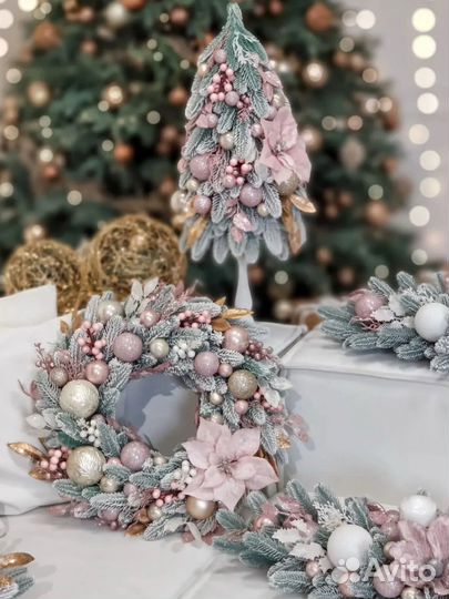 Новогодний декор,интерьерная композиция,подсвечник