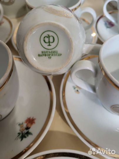 Кофейный сервиз ГДР на 6 персон