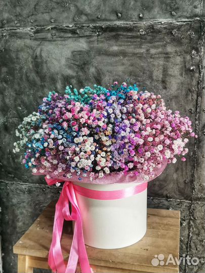 Гипсофила в коробке цветы